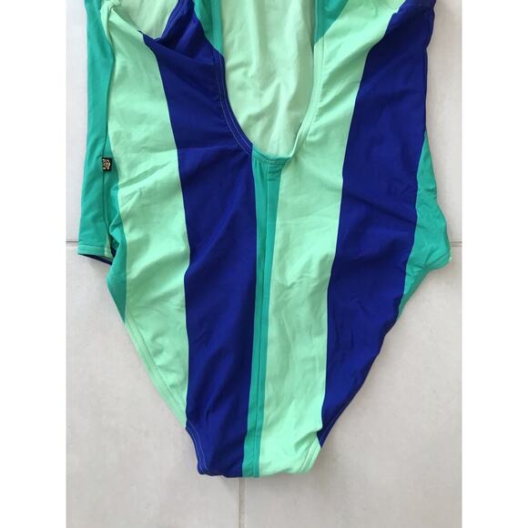 Rosa Secret One Piece Swimsuit Multicolor Striped Swimwear - Picture 8 of 9